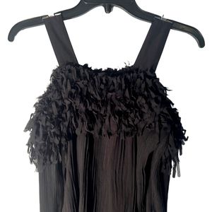 Black Shirt with Fringes